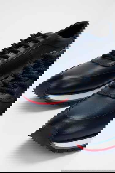  Valmenti Erkek Laci kırmızı beyaz Hakiki Deri Sneakers & Spor Ayakkabı