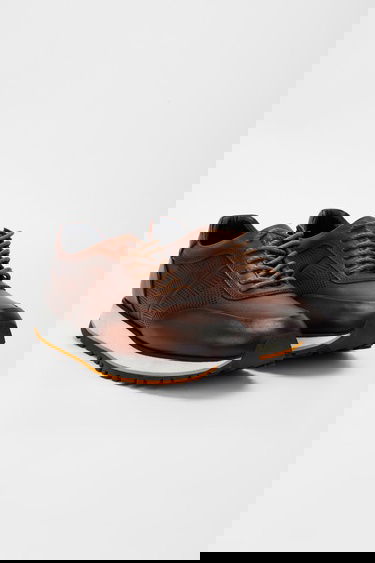  Valmenti Erkek Kahve tarcın beyaz Hakiki Deri Sneakers & Spor Ayakkabı