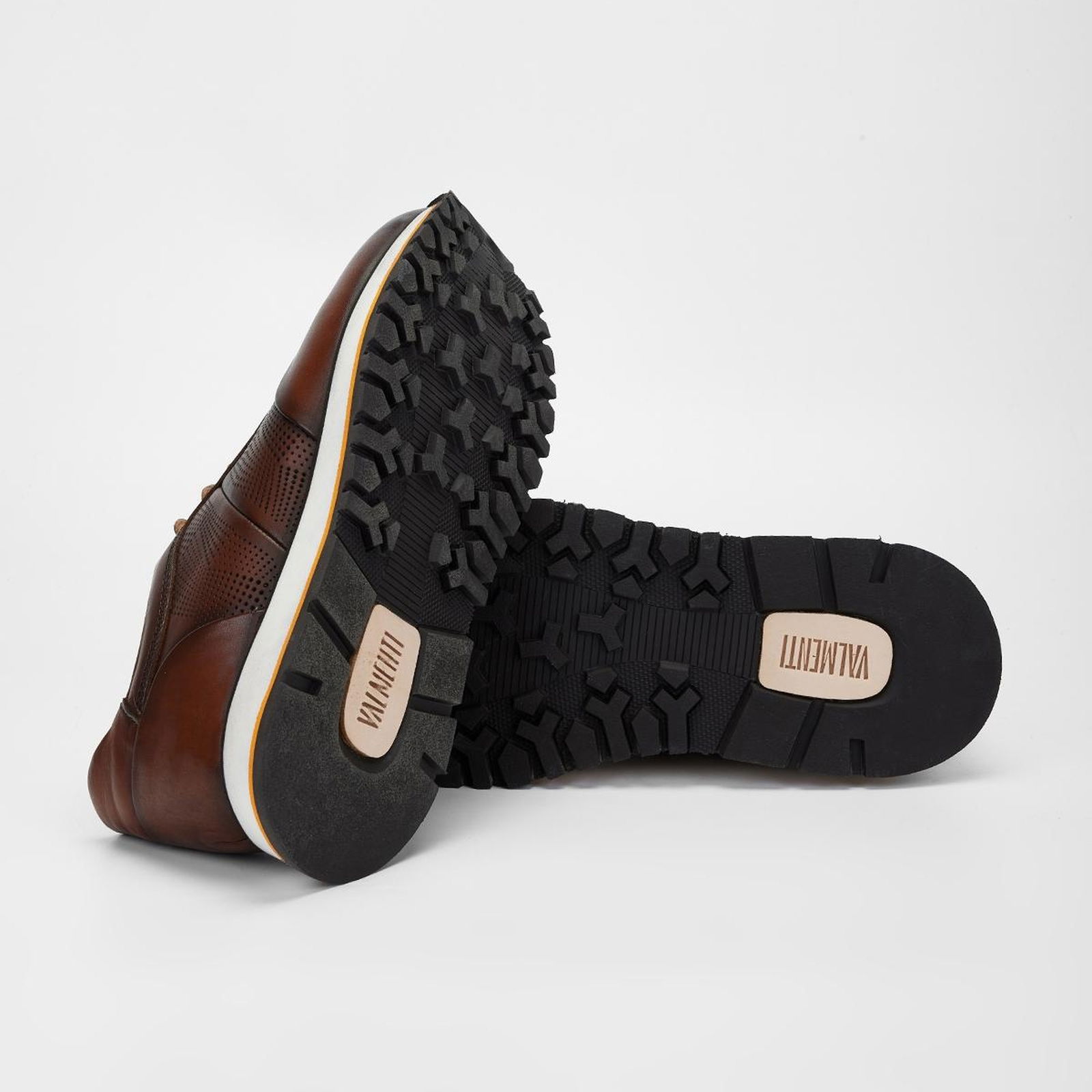Valmenti Erkek Kahve tarcın beyaz Hakiki Deri Sneakers & Spor Ayakkabı