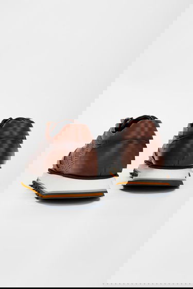  Valmenti Erkek Kahve tarcın beyaz Hakiki Deri Sneakers & Spor Ayakkabı