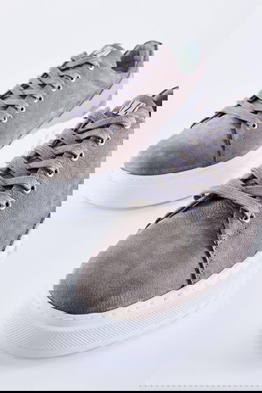  Valmenti Livio Erkek Gri Nubuk Hakiki Deri Sneakers & Spor Ayakkabı