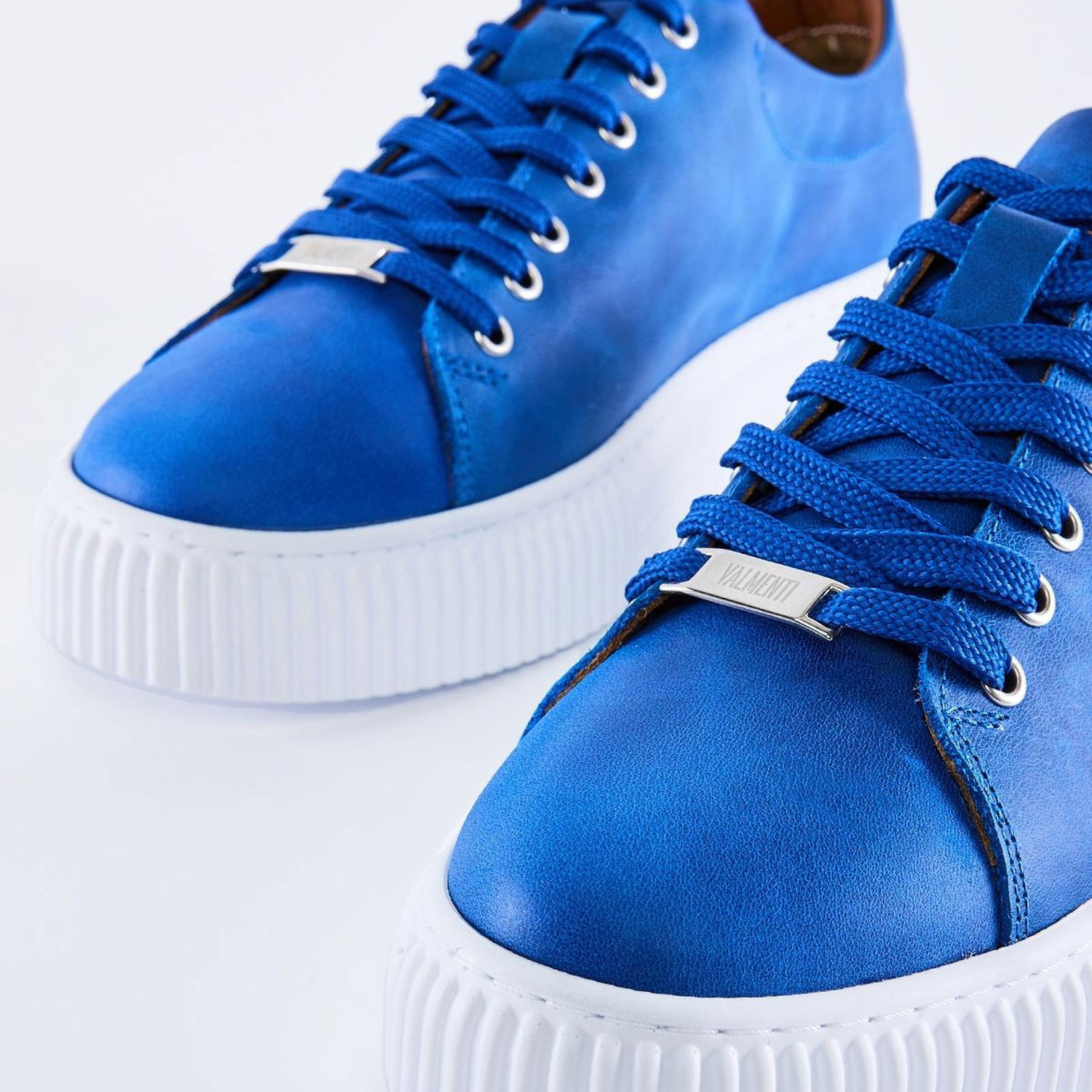 Valmenti Bosco Erkek Mavi Hakiki Deri Sneakers & Spor Ayakkabı