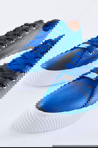  Valmenti Bosco Erkek Mavi Hakiki Deri Sneakers & Spor Ayakkabı
