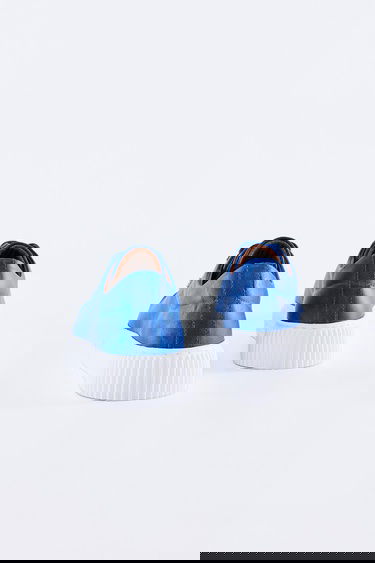  Valmenti Bosco Erkek Mavi Hakiki Deri Sneakers & Spor Ayakkabı