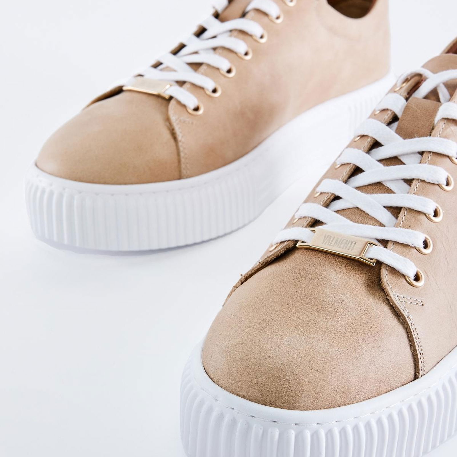 Valmenti Bosco Erkek Bej Hakiki Deri Sneakers & Spor Ayakkabı