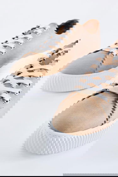  Valmenti Bosco Erkek Bej Hakiki Deri Sneakers & Spor Ayakkabı