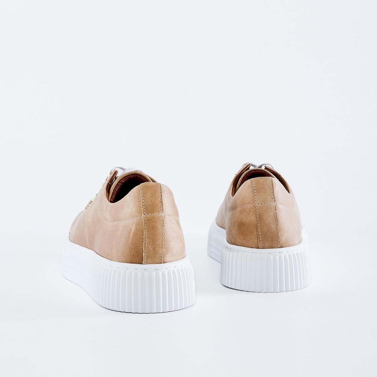 Valmenti Bosco Erkek Bej Hakiki Deri Sneakers & Spor Ayakkabı