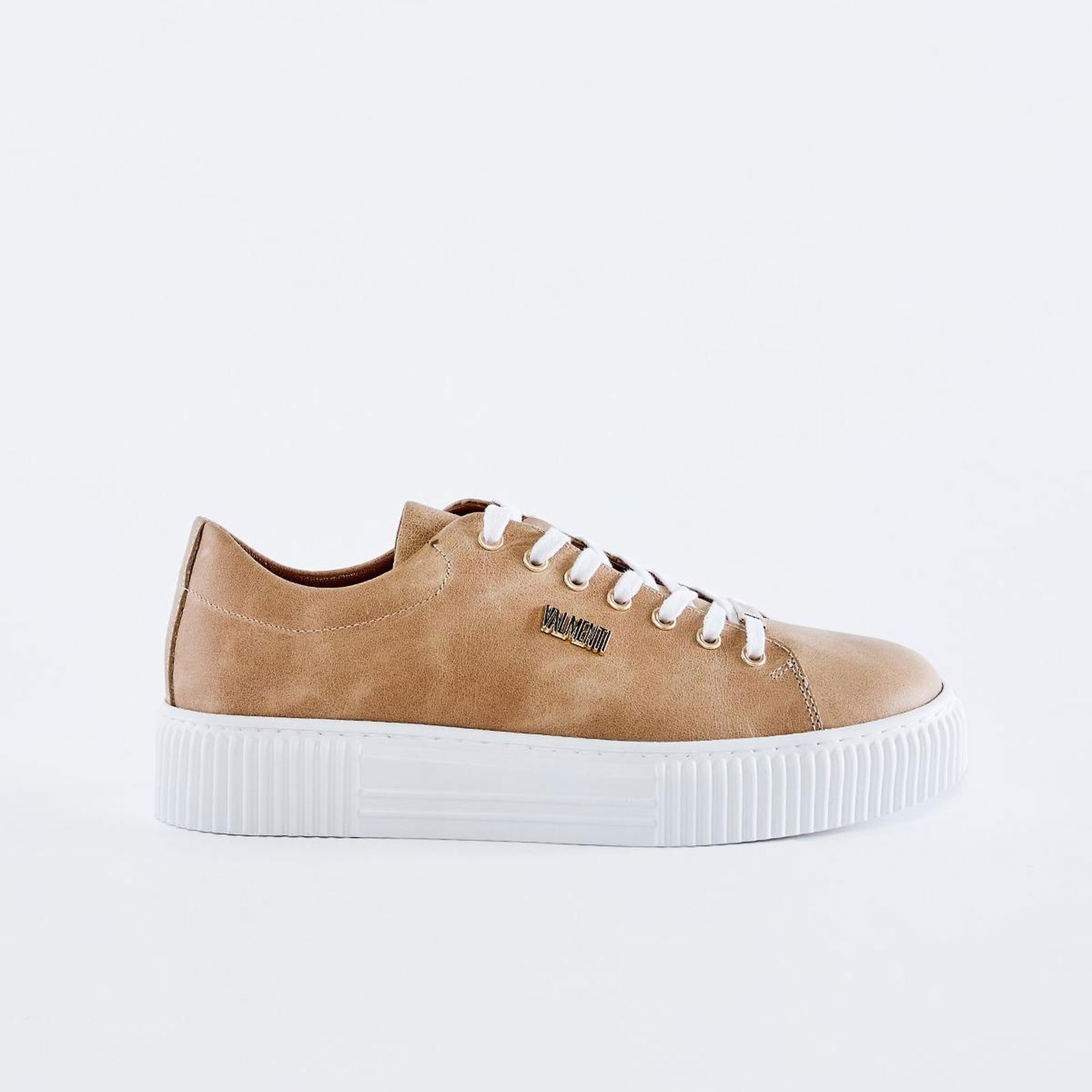 Valmenti Bosco Erkek Bej Hakiki Deri Sneakers & Spor Ayakkabı