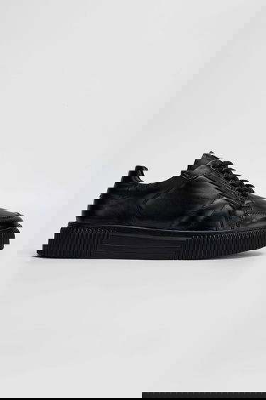  Valmenti Aletta Erkek Siyah Hakiki Deri Sneakers & Spor Ayakkabı