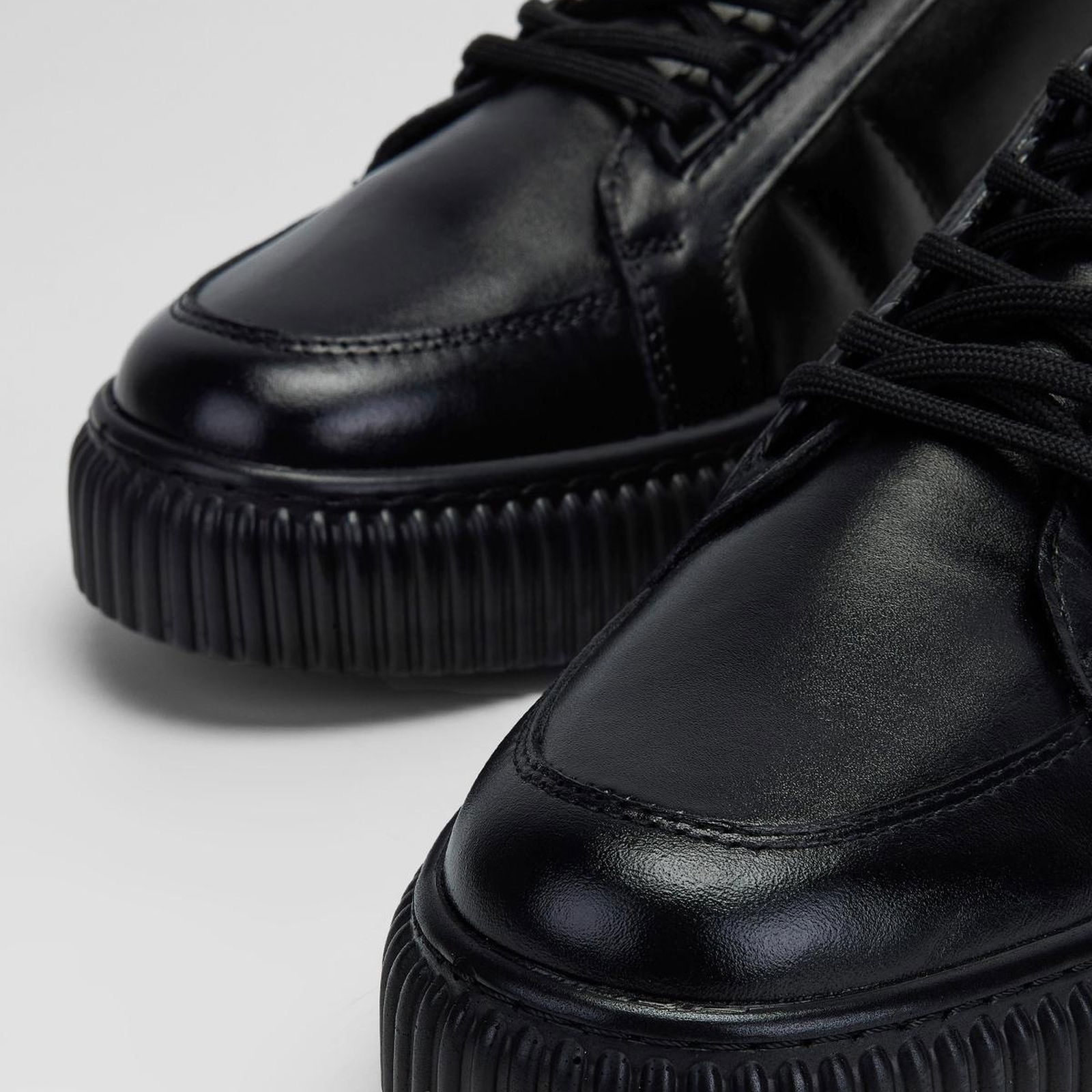 Valmenti Aletta Erkek Siyah Hakiki Deri Sneakers & Spor Ayakkabı