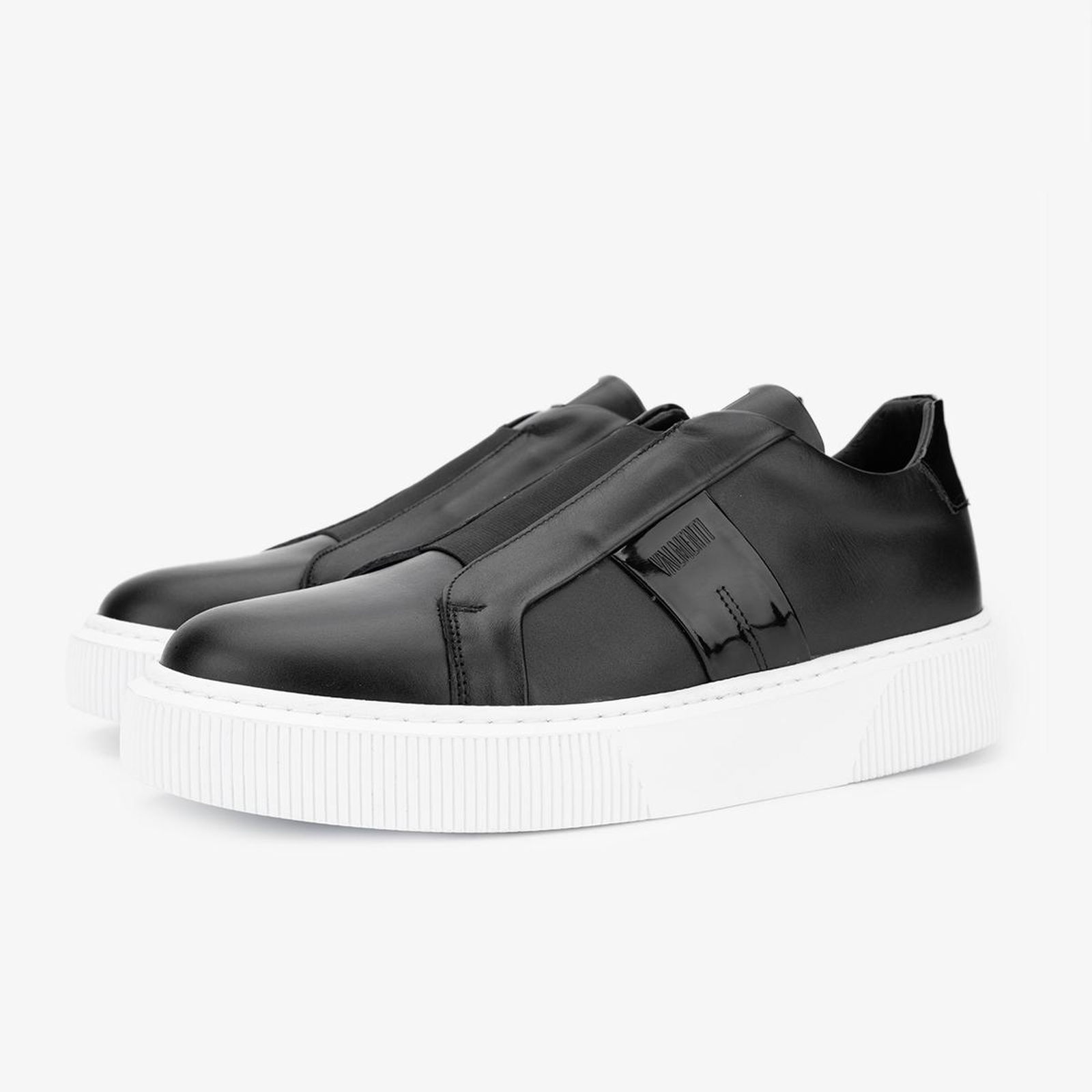 Valmenti Emma Erkek Siyah Rugan Hakiki Deri Sneakers & Spor Ayakkabı