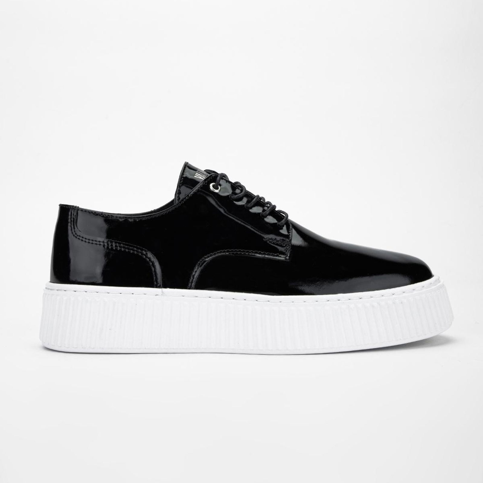 Valmenti Aden Erkek Siyah Rugan Hakiki Deri Sneakers & Spor Ayakkabı
