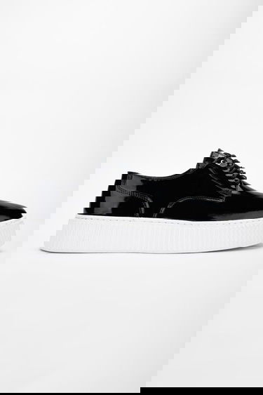  Valmenti Aden Erkek Siyah Rugan Hakiki Deri Sneakers & Spor Ayakkabı