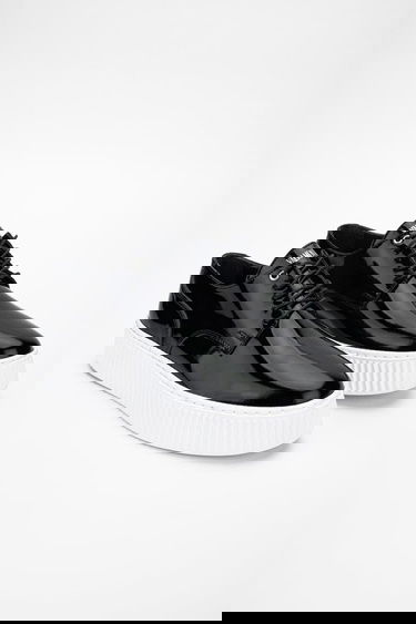  Valmenti Aden Erkek Siyah Rugan Hakiki Deri Sneakers & Spor Ayakkabı