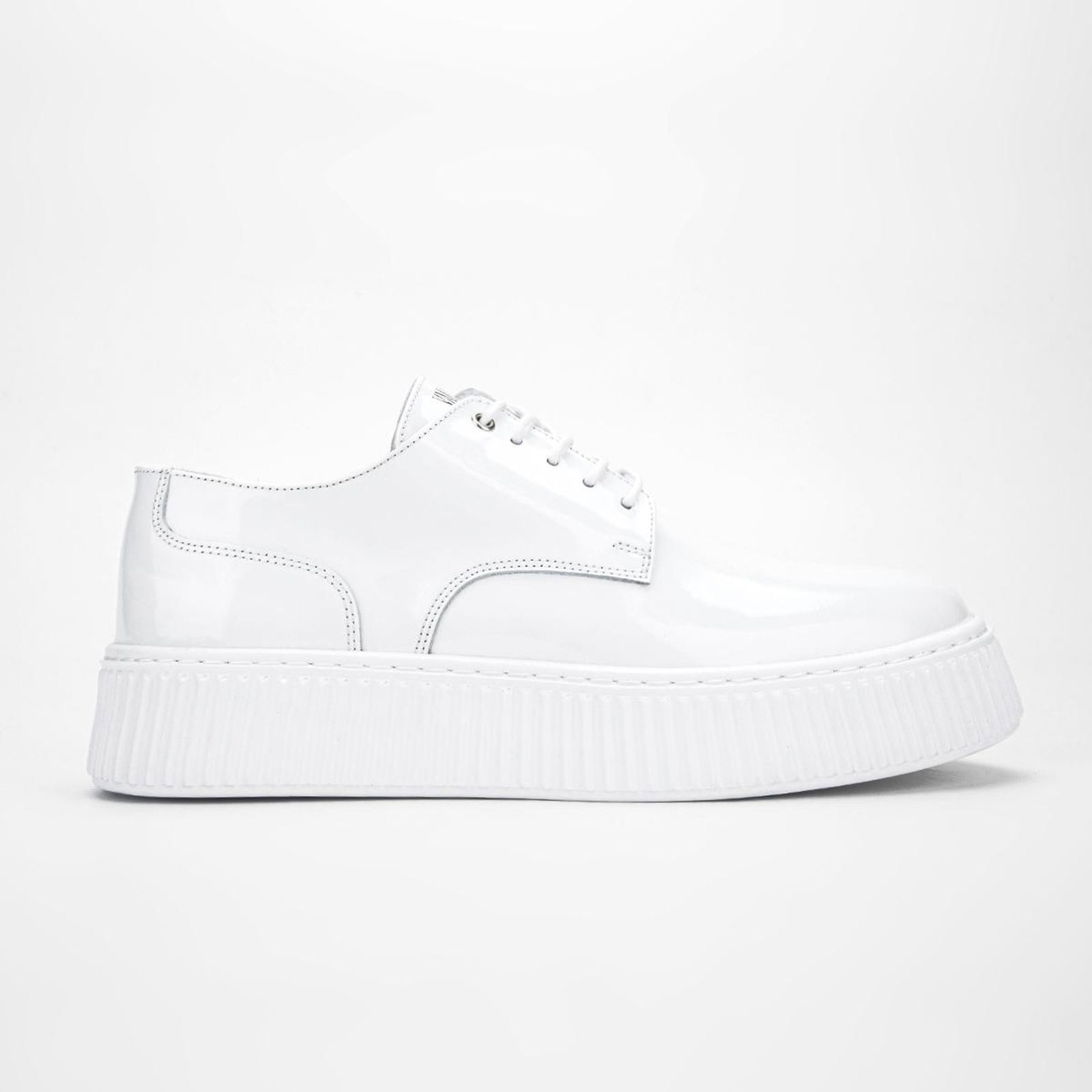Valmenti Aden Erkek Beyaz Rugan Hakiki Deri Sneakers & Spor Ayakkabı