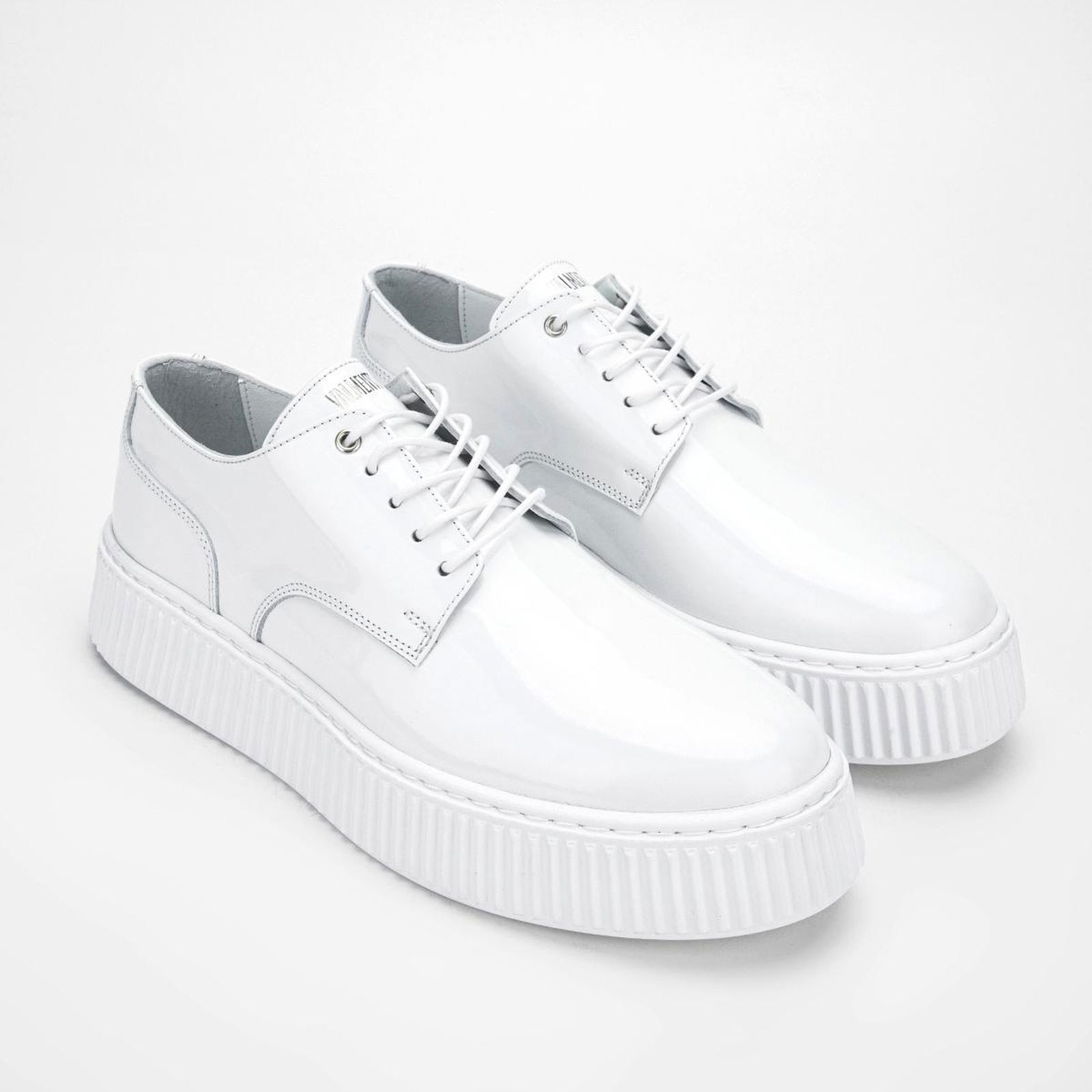 Valmenti Aden Erkek Beyaz Rugan Hakiki Deri Sneakers & Spor Ayakkabı