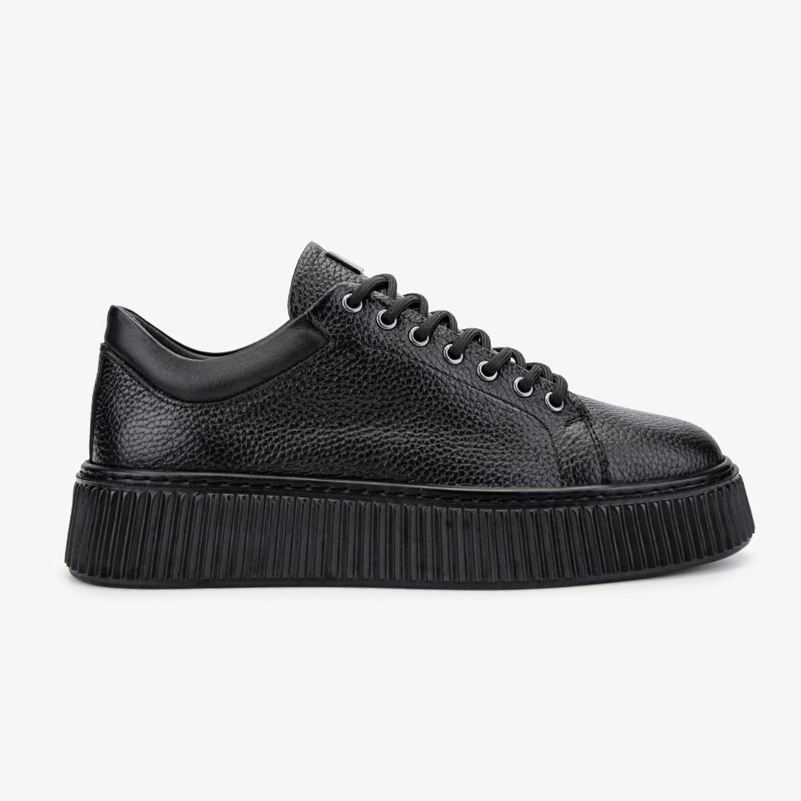 Valmenti Erkek Hakiki Deri Siyah Floter Sneakers & Spor Ayakkabı