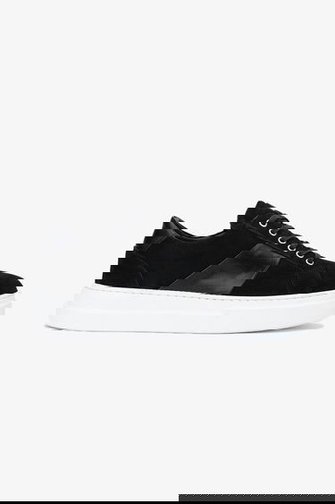  Valmenti Messi Erkek Siyah Süet Hakiki Deri Sneakers & Spor Ayakkabı