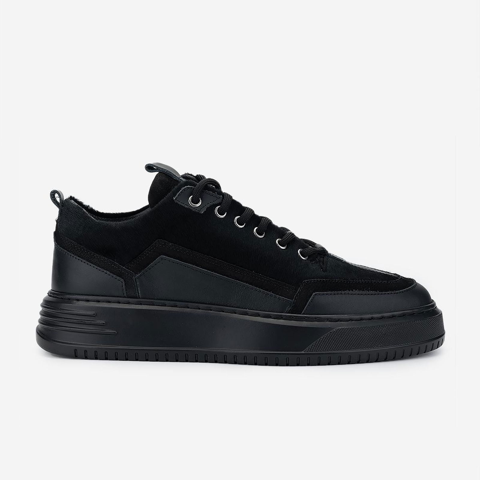 Valmenti Erkek Hakiki Deri Siyah Sneakers & Spor Ayakkabı