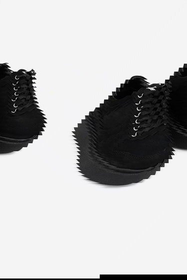  Valmenti Erkek Hakiki Deri Siyah Nubuk Sneakers & Spor Ayakkabı