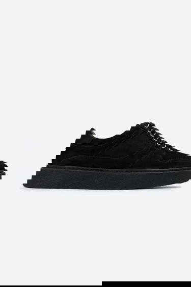  Valmenti Erkek Hakiki Deri Siyah Nubuk Sneakers & Spor Ayakkabı