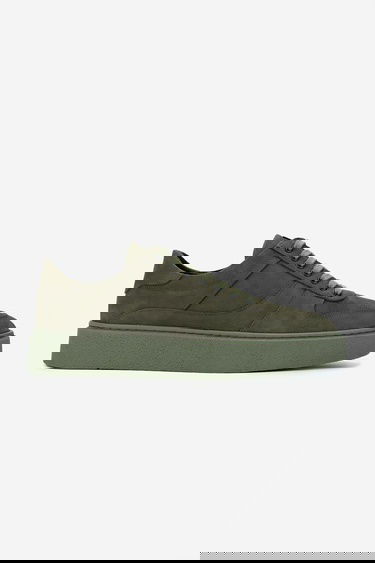  Valmenti Erkek Hakiki Deri Yeşil Sneakers & Spor Ayakkabı