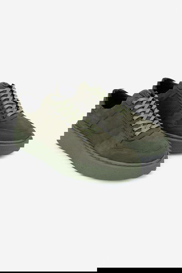  Valmenti Erkek Hakiki Deri Yeşil Sneakers & Spor Ayakkabı