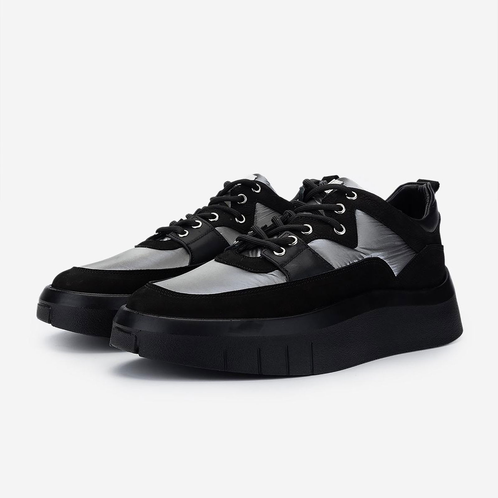 Valmenti Erkek Hakiki Deri Siyah Sneakers & Spor Ayakkabı