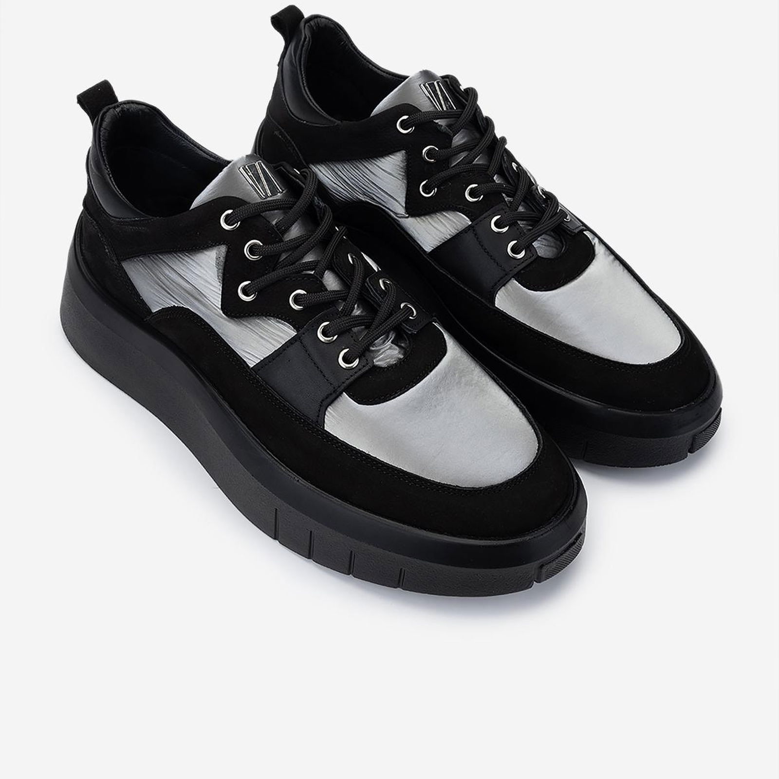 Valmenti Erkek Hakiki Deri Siyah Sneakers & Spor Ayakkabı