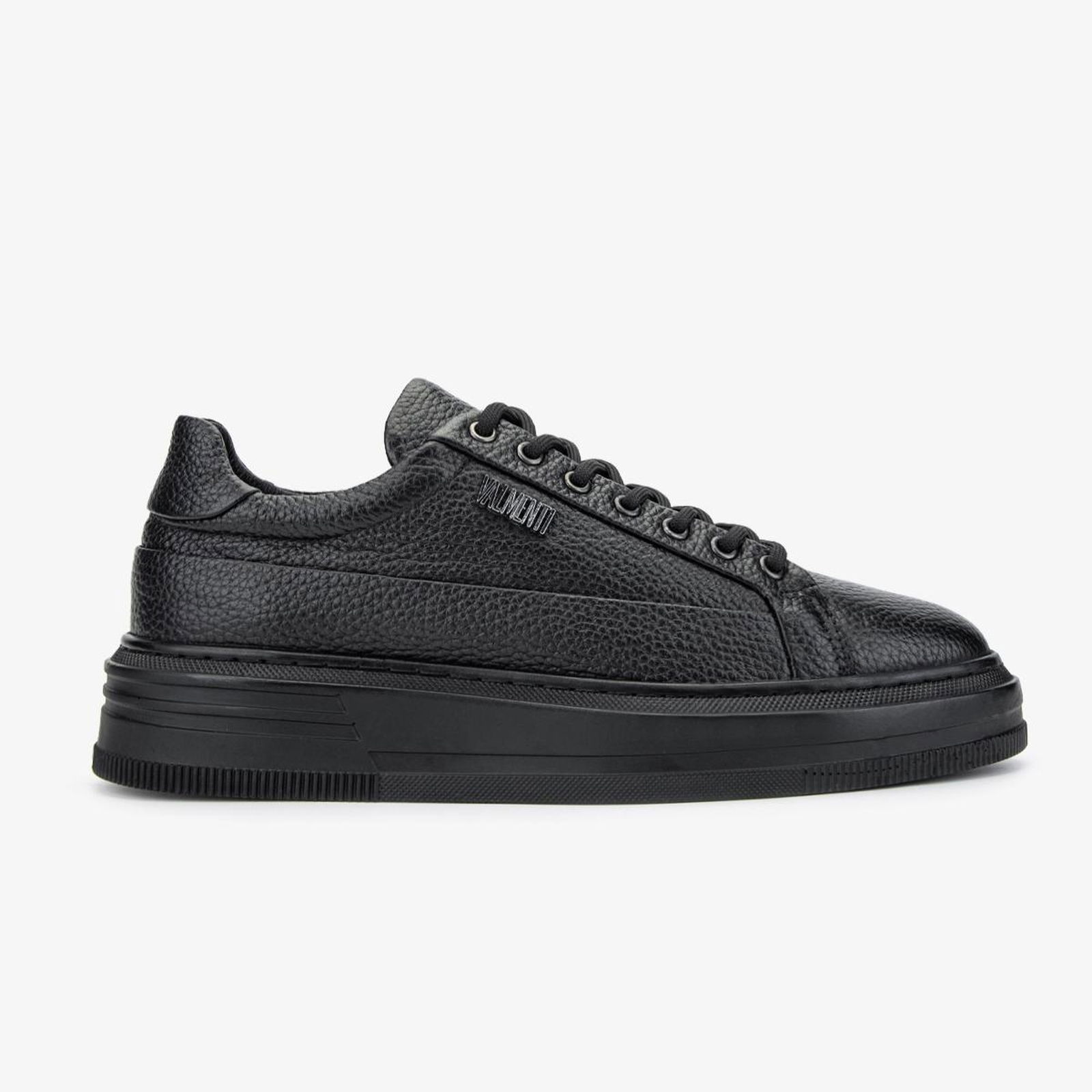 Valmenti Erkek Hakiki Deri Siyah Floter Sneakers & Spor Ayakkabı