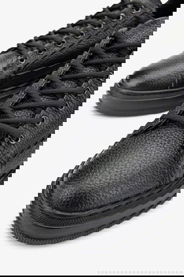  Valmenti Erkek Hakiki Deri Siyah Floter Sneakers & Spor Ayakkabı