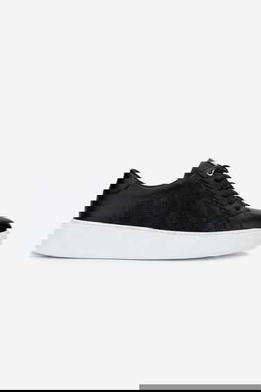  Valmenti Erkek Hakiki Deri Siyah Deri Sneakers & Spor Ayakkabı
