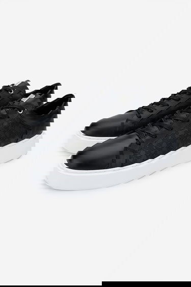  Valmenti Erkek Hakiki Deri Siyah Deri Sneakers & Spor Ayakkabı