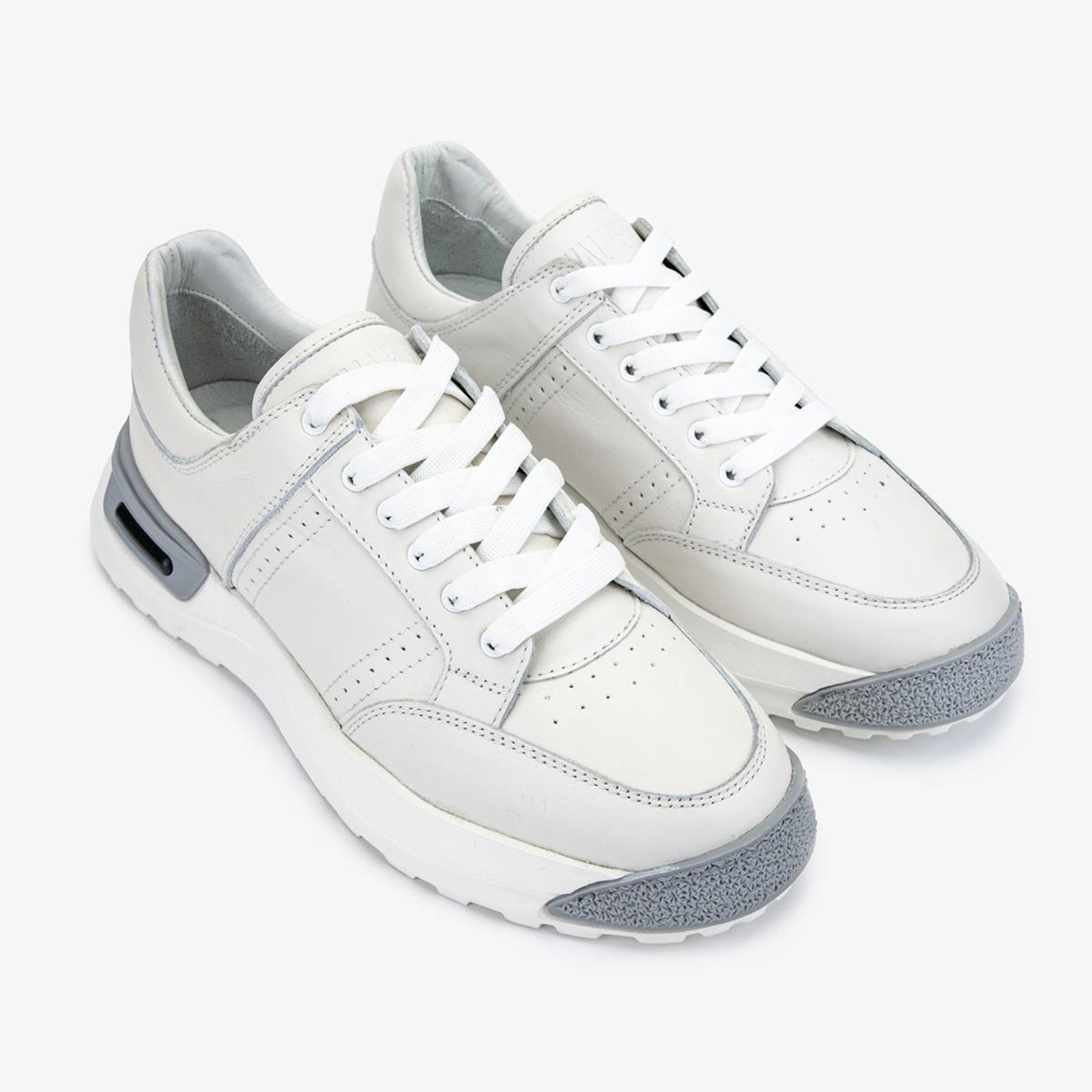 Valmenti Sneak Erkek Beyaz Hakiki Deri Sneakers & Spor Ayakkabı