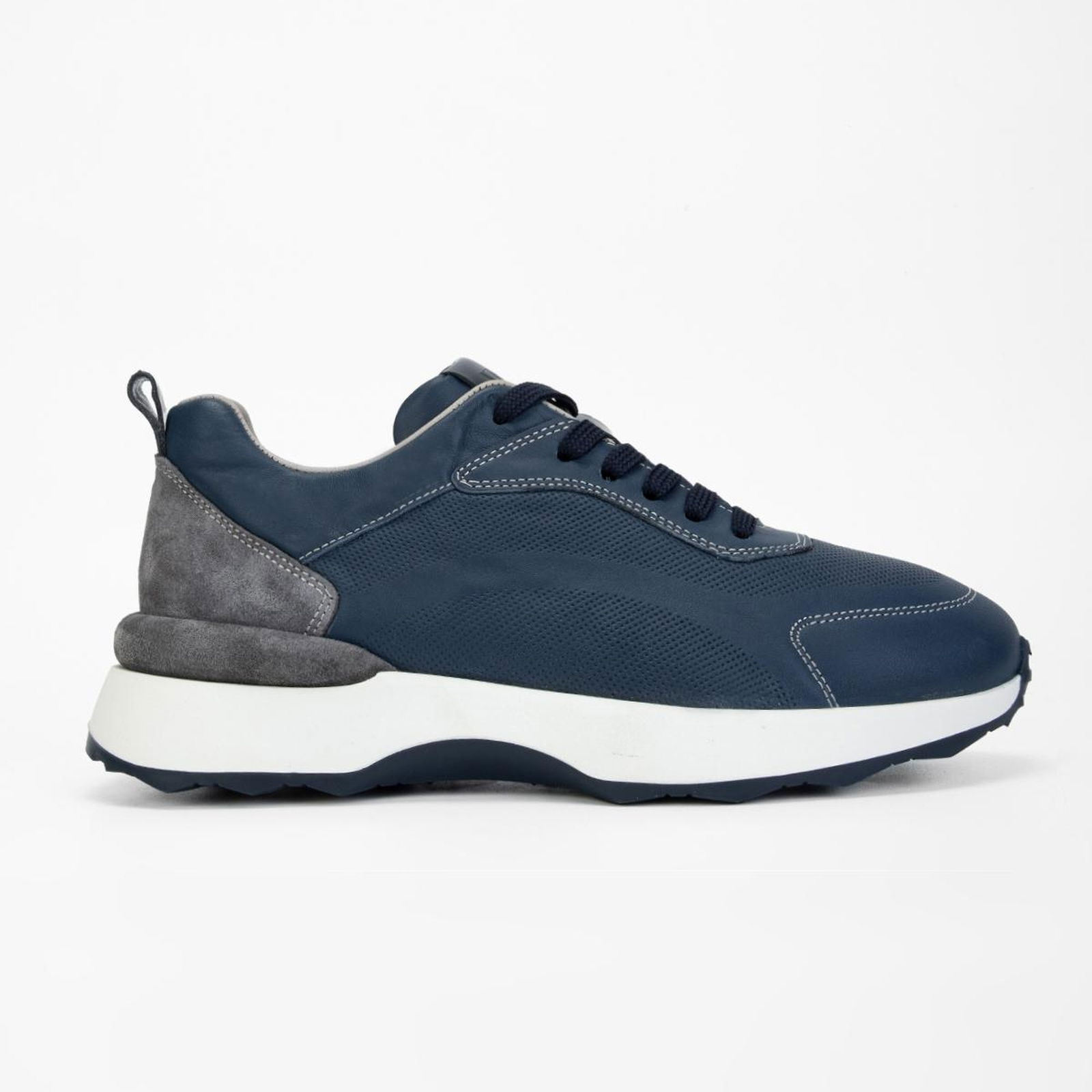 Valmenti Erkek Lacivert Hakiki Deri Sneakers & Spor Ayakkabı