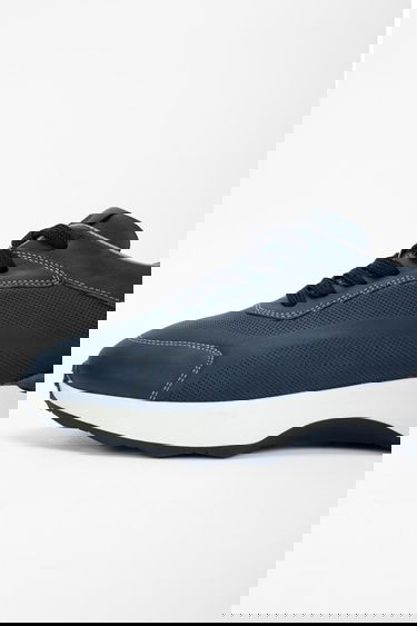  Valmenti Erkek Lacivert Hakiki Deri Sneakers & Spor Ayakkabı