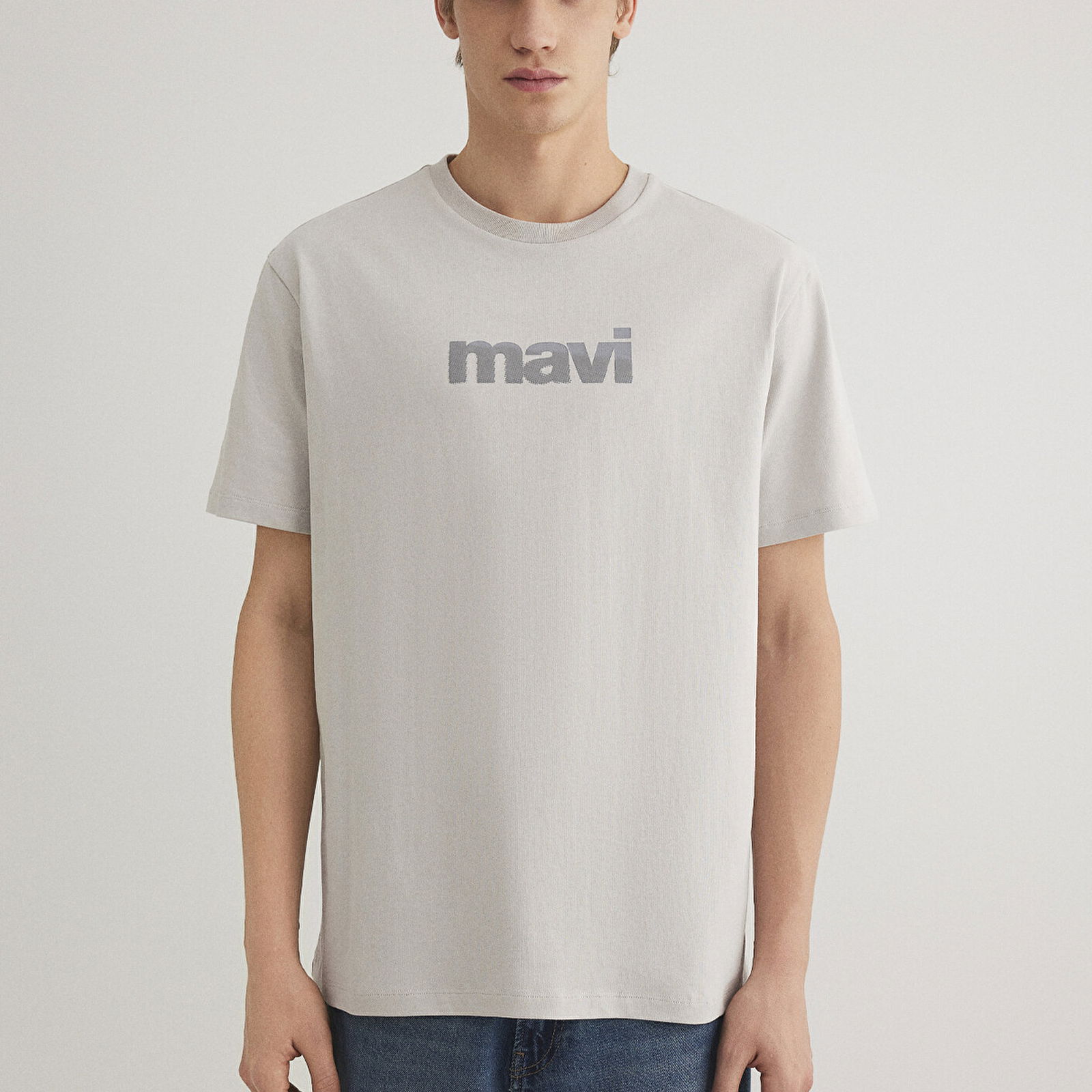 Mavi Mavi Baskılı Gri Tişört Loose Fit / Bol Rahat Kesim 0612522-70074