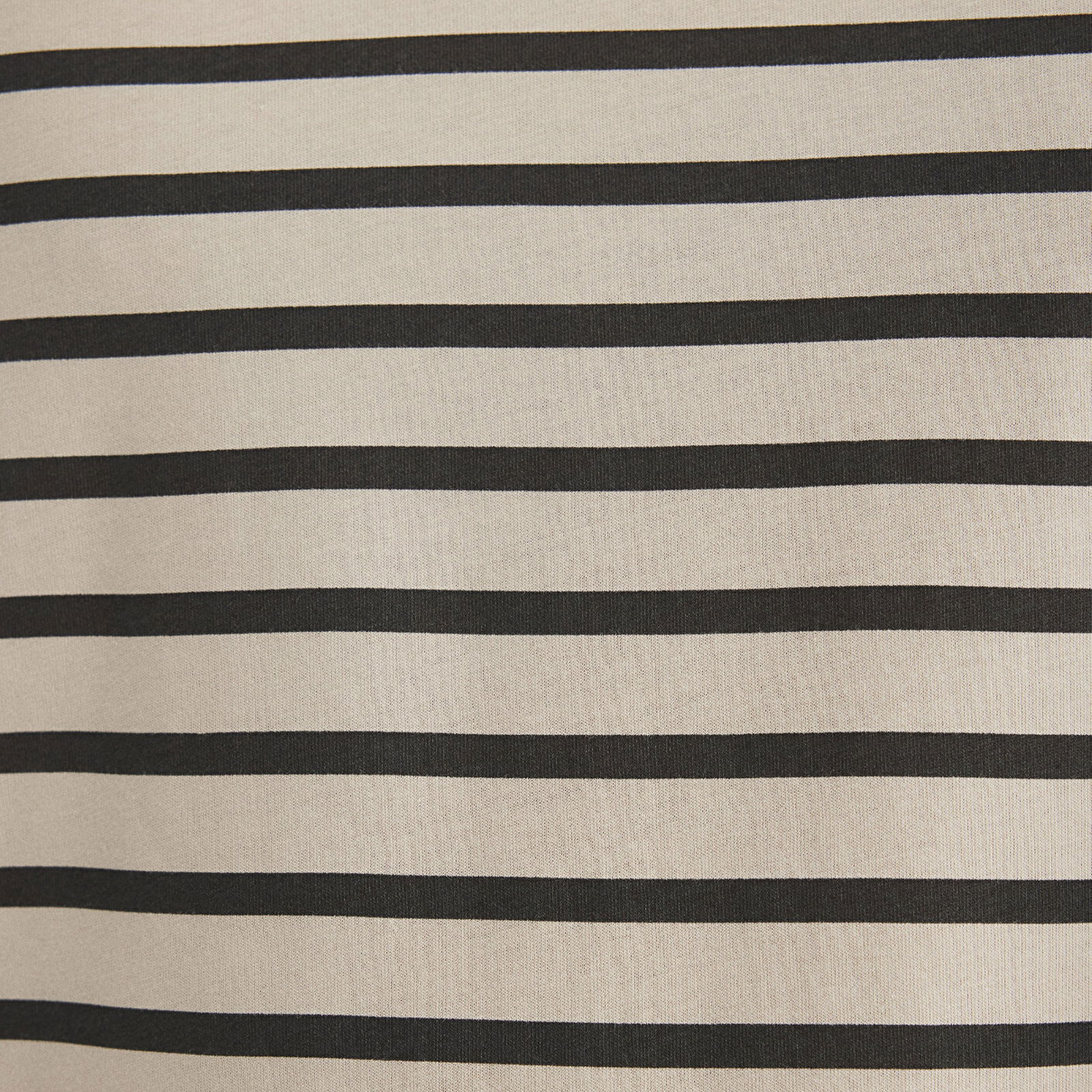 Mavi Çizgili Bej Tişört Loose Fit / Bol Rahat Kesim 0612515-70322