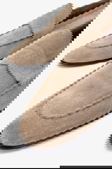  Valmenti Thonas Erkek Bej Süet Hakiki Deri Loafer Ayakkabı