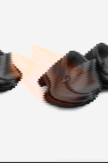  Valmenti Erkek Hakiki Deri Taba Deri Loafer Ayakkabı