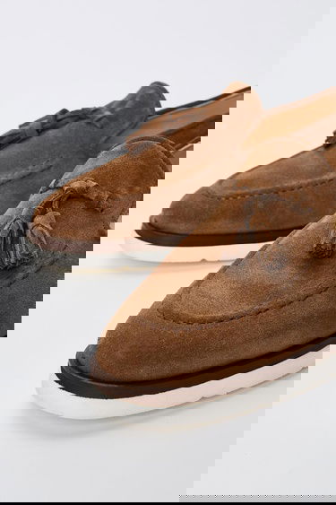  Valmenti Massi Erkek Taba Süet Hakiki Deri Loafer Ayakkabı
