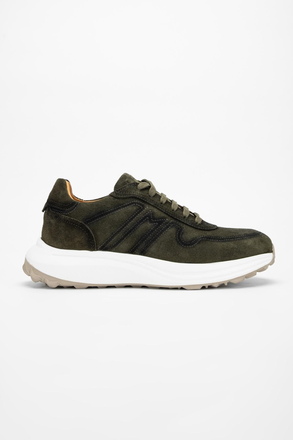 Valmenti Agatho Erkek Haki Süet Hakiki Deri Sneakers & Spor Ayakkabı