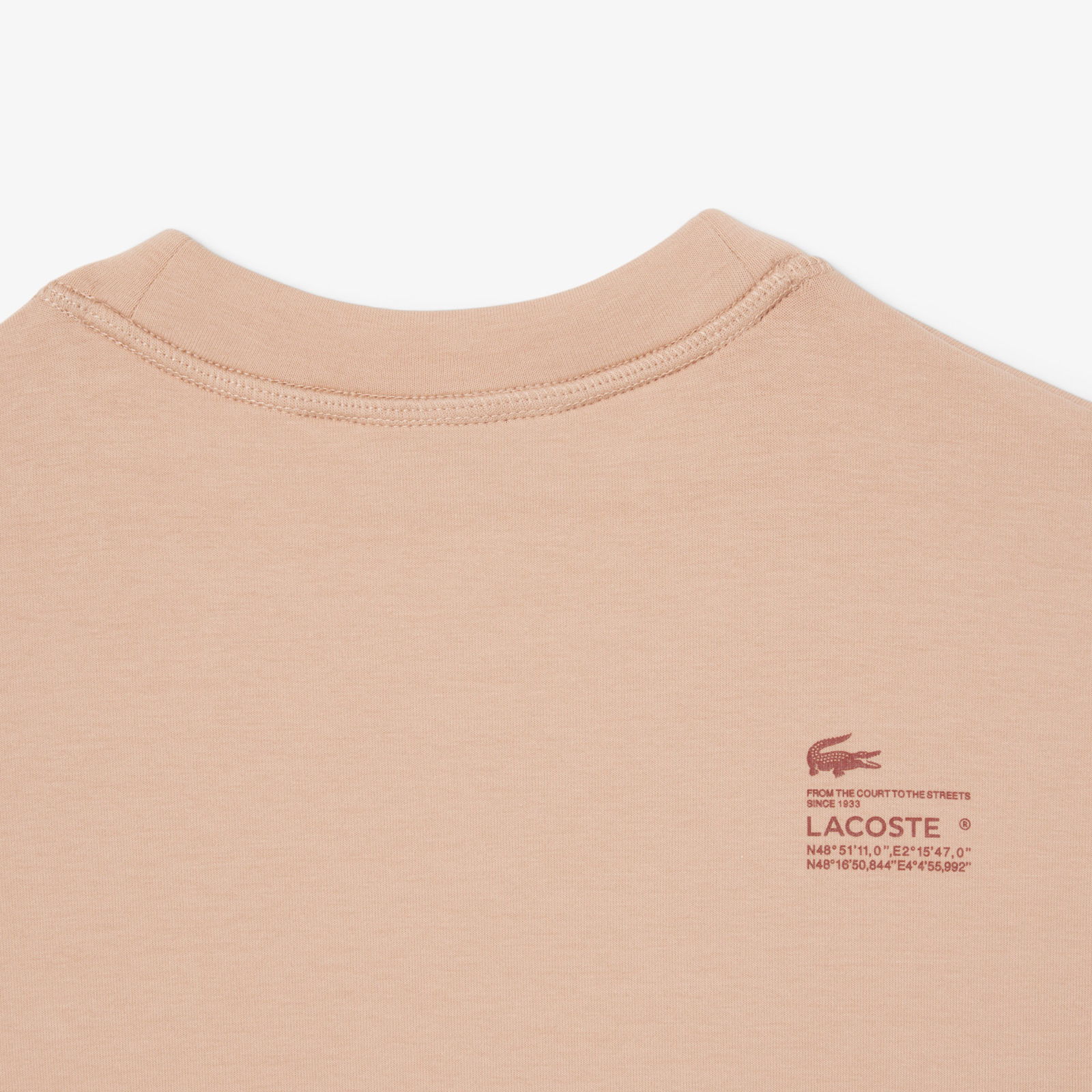 Lacoste Kadın Oversize Fit Bisiklet Yaka Açık Kahverengi Sweatshirt