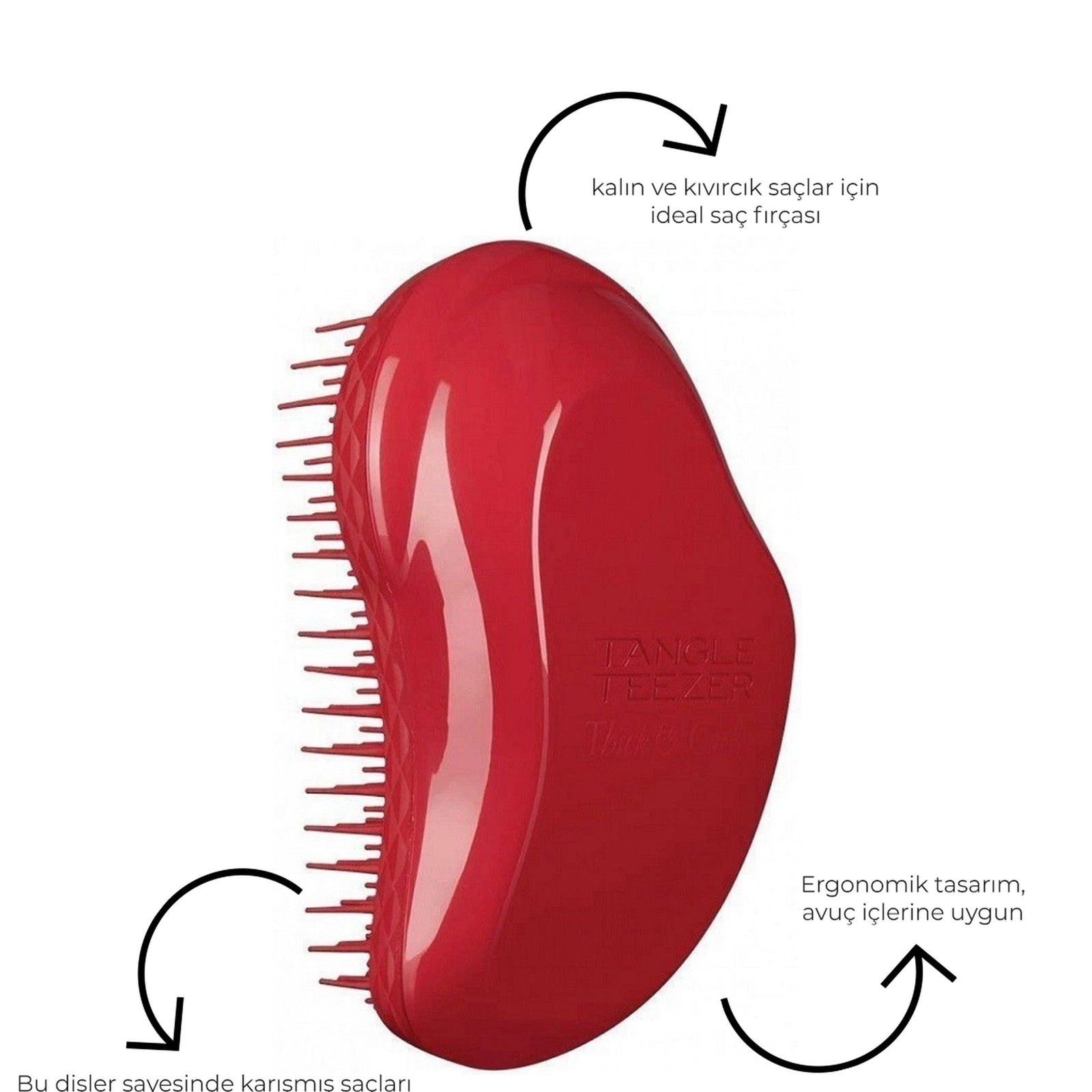 Tangle Teezer The Original Thick & Curly Salsa Red Saç Fırçası