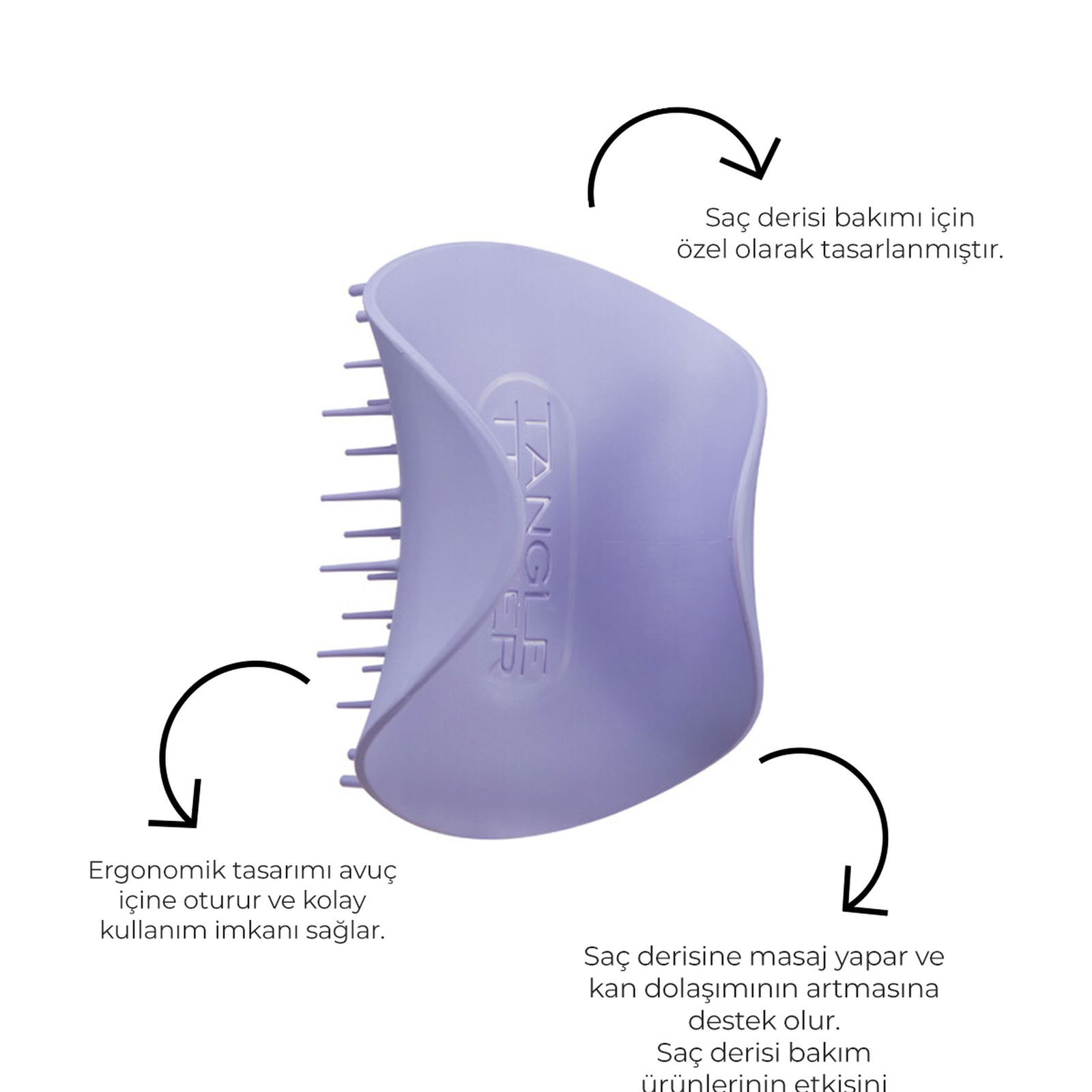 Tangle Teezer Scalp Brush Lavender Life Saç Derisi Masaj Fırçası