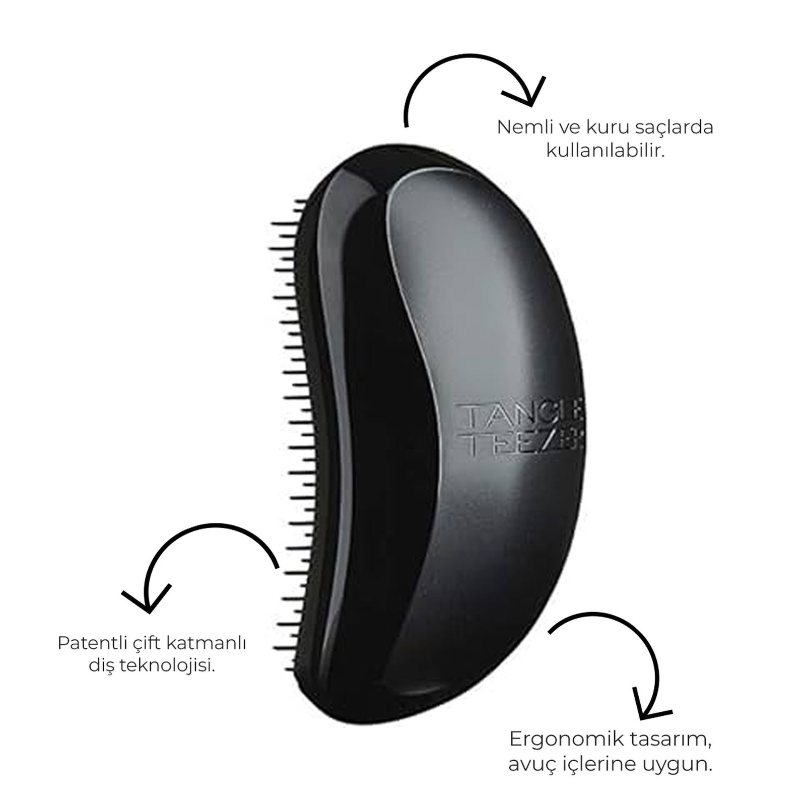 Tangle Teezer The Original Salon Elite Midnight Black Saç Fırçası