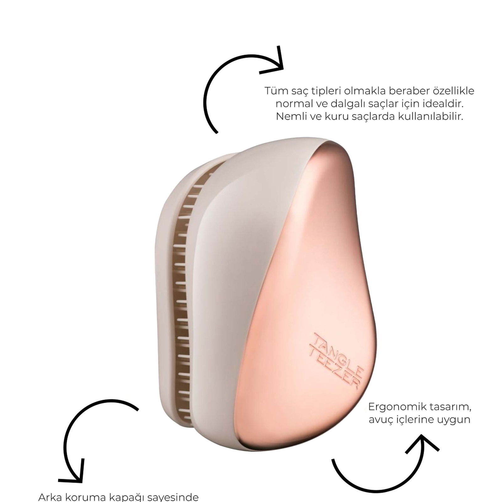 Tangle Teezer Compact Styler Ivory Rose Gold Saç Fırçası