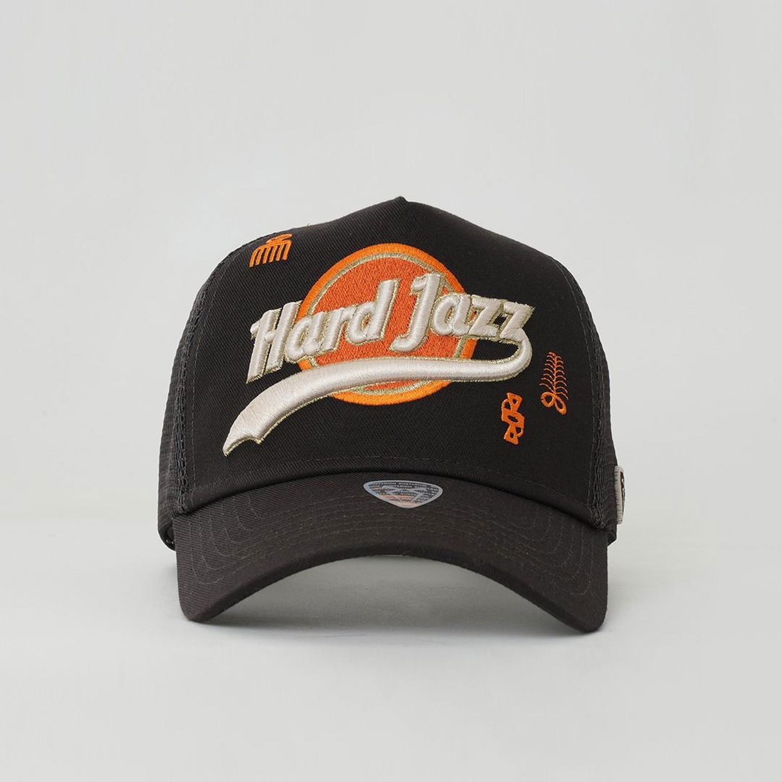 RustandRich Kadın Erkek Kahverengi Trucker Şapka-Hard Collection-Hard Jazz