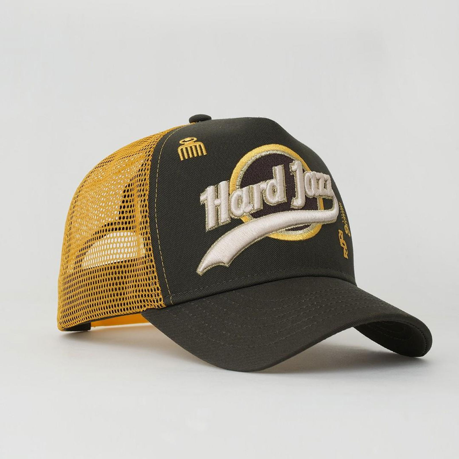 RustandRich Kadın Erkek Haki Trucker Şapka-Hard Collection-Hard Jazz