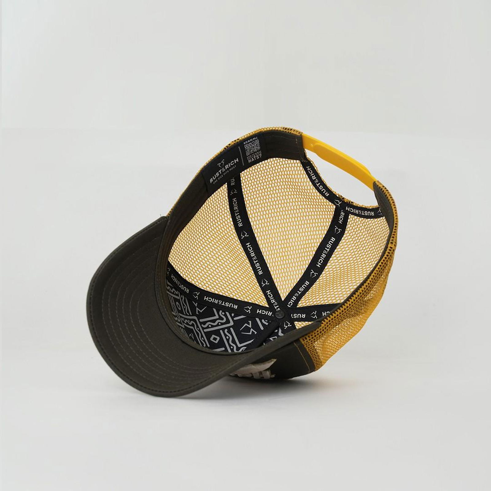 RustandRich Kadın Erkek Haki Trucker Şapka-Hard Collection-Hard Jazz